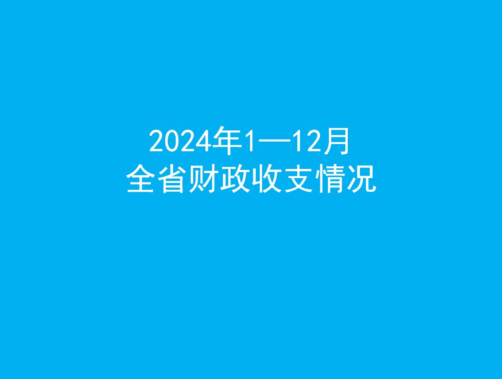 2024年1—12月全省财政收支情况